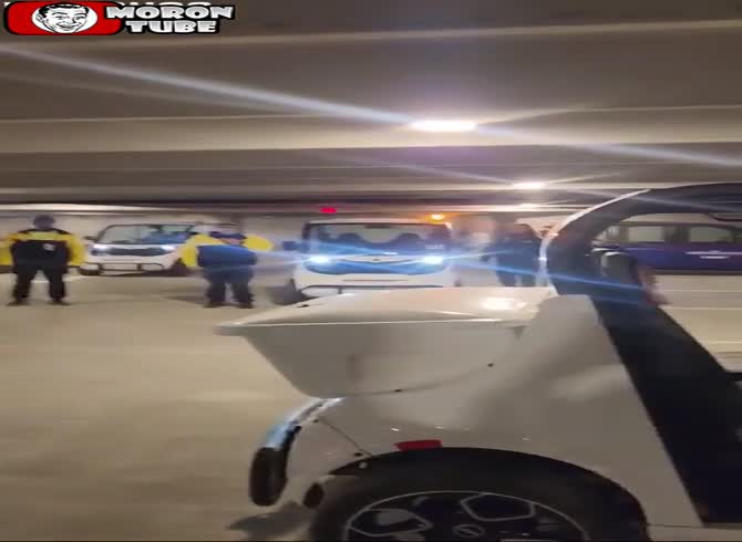 Video :After stealing a golf cart, he is tased like a bug because he won't give up